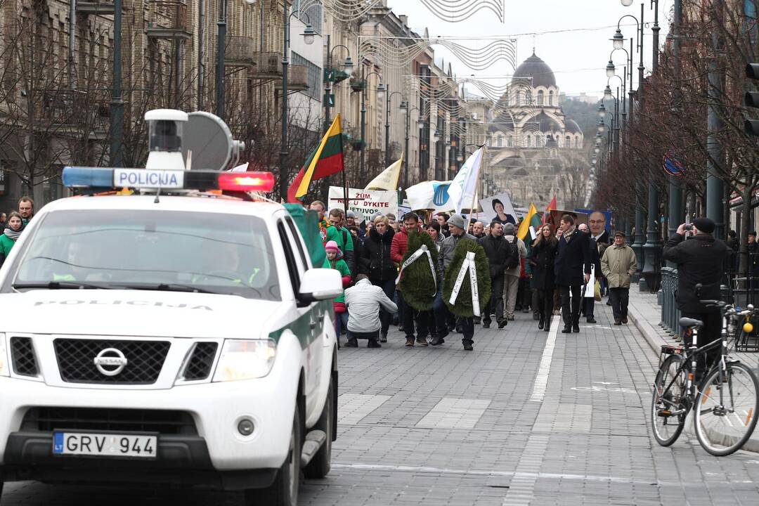 Pieno gamintojų protesto akcija