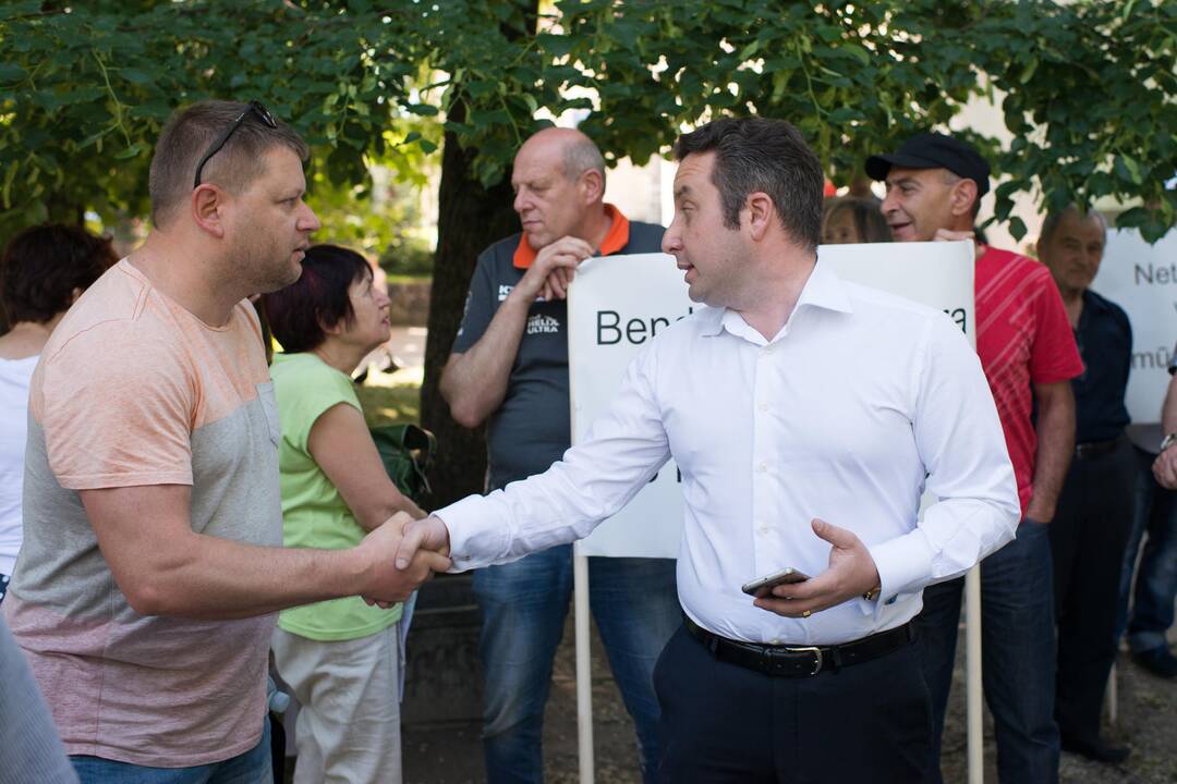 Žydai surengė protesto akciją