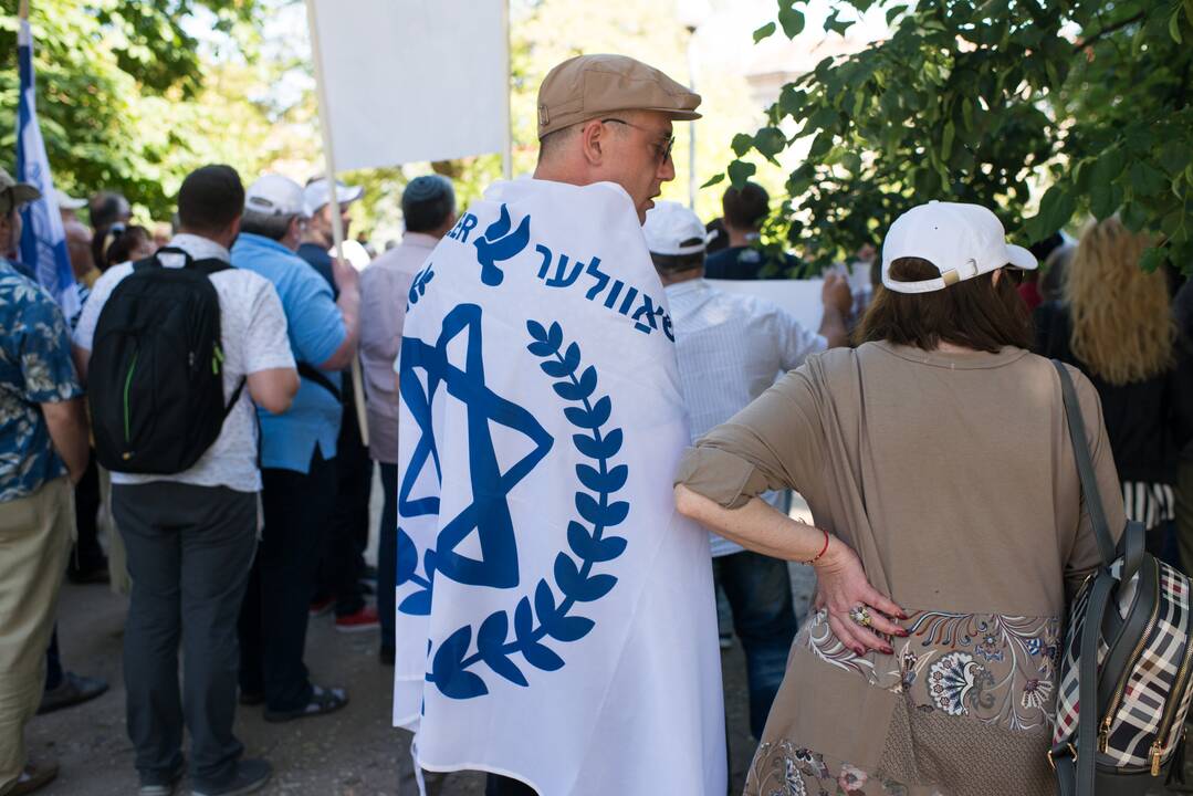 Žydai surengė protesto akciją