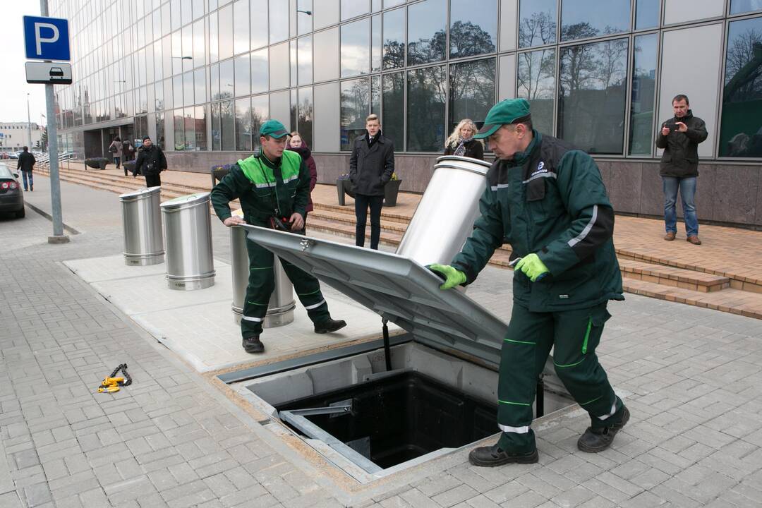 Vilniuje – moderni požeminių konteinerių sistema 