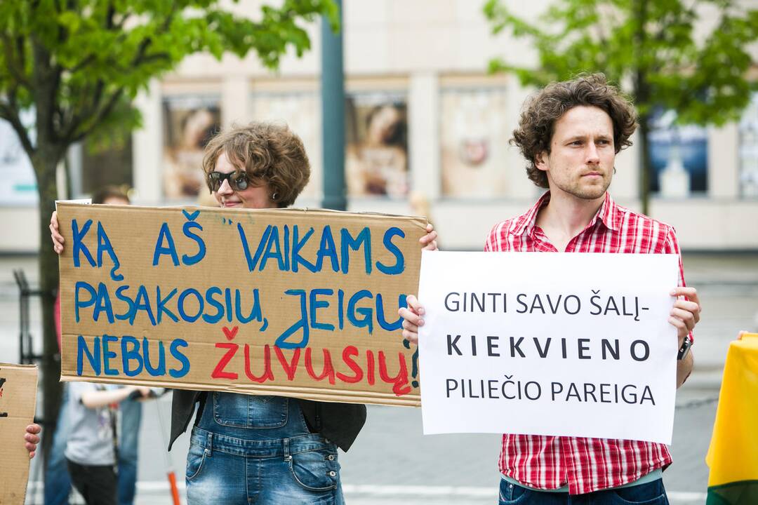 Nepritariančių šauktinių kariuomenės grąžinimui protestas