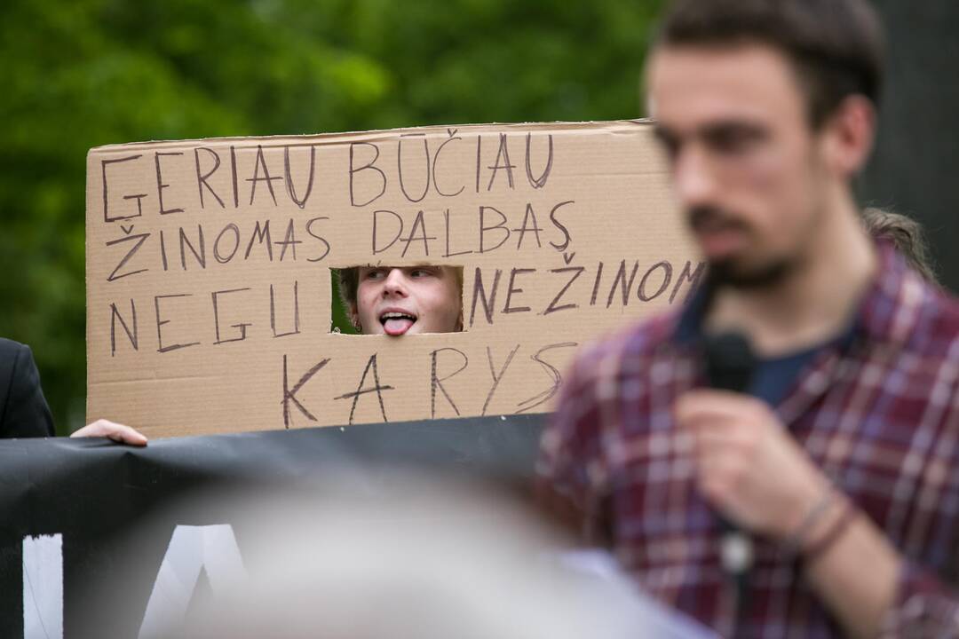 Nepritariančių šauktinių kariuomenės grąžinimui protestas