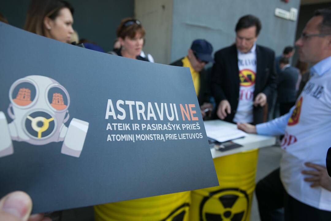 Konservatorių piketas prieš Astravo AE