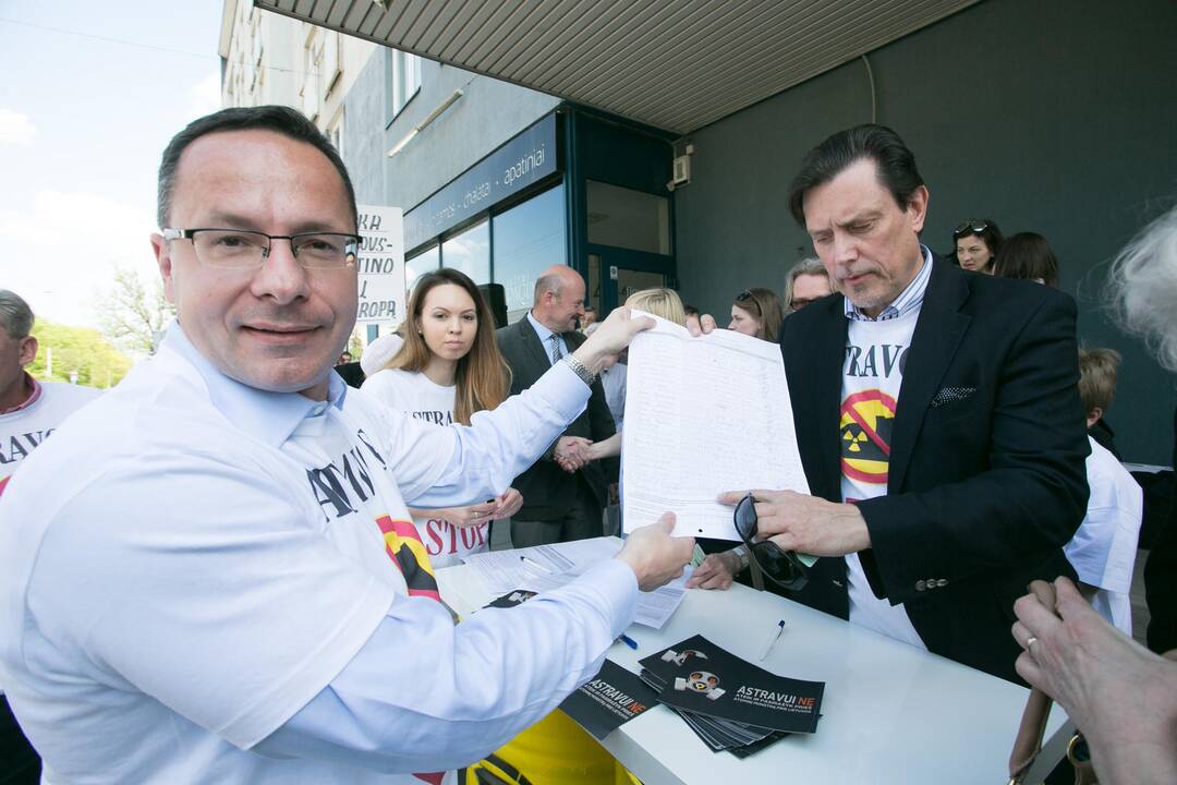 Konservatorių piketas prieš Astravo AE