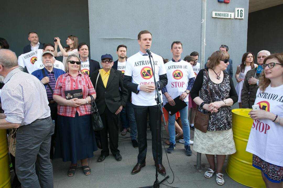 Konservatorių piketas prieš Astravo AE