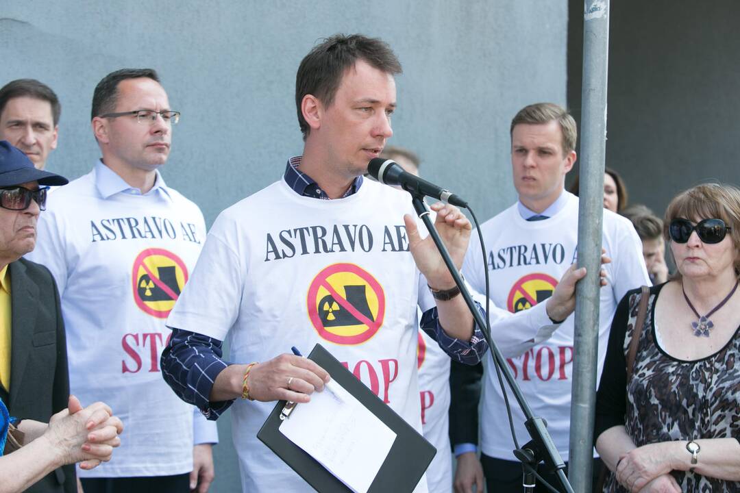 Konservatorių piketas prieš Astravo AE