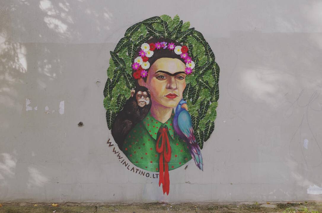 Žemaitės skverą papuošė F. Kahlo portretas