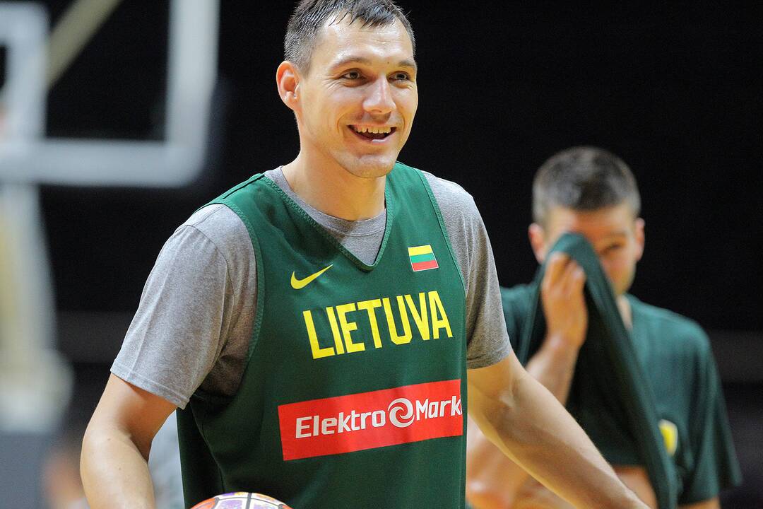 Lietuvos krepšininkų treniruotė „Žalgirio“ arenoje