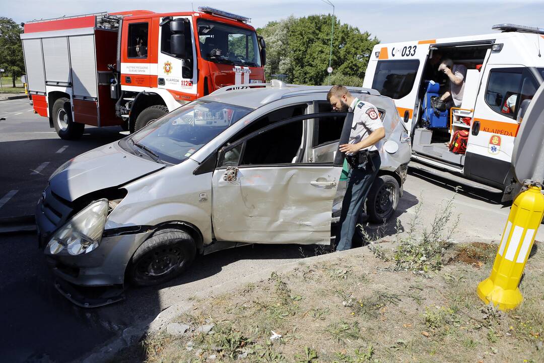 Avarija Šilutės ir Smiltelės gatvių sankryžoje