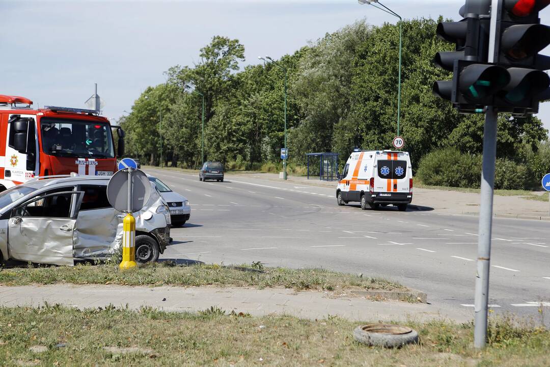 Avarija Šilutės ir Smiltelės gatvių sankryžoje