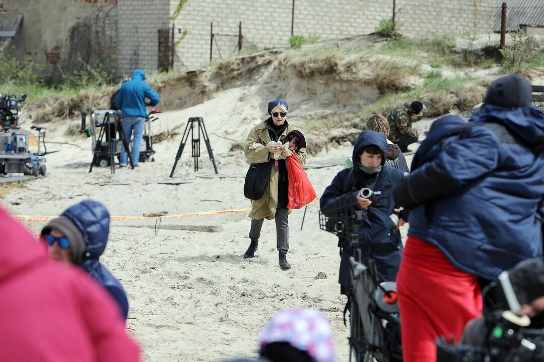 Filmo "Svetimi" filmavimas pajūryje