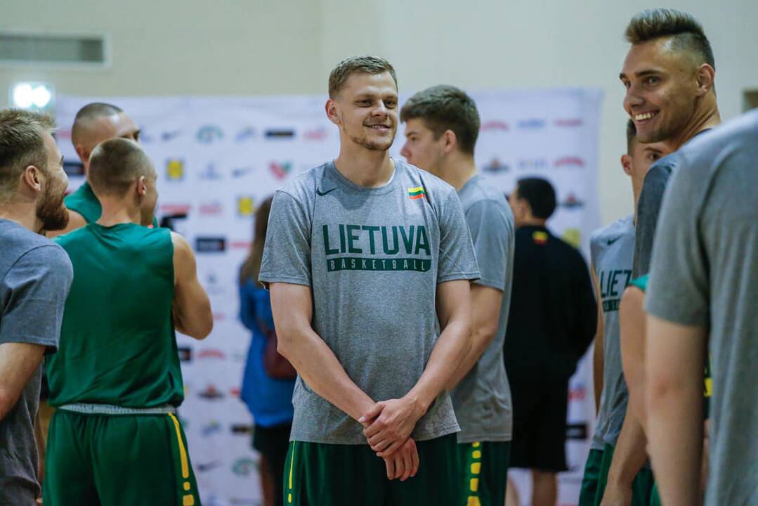 Lietuvos krepšinio rinktinės pirmoji treniruotė