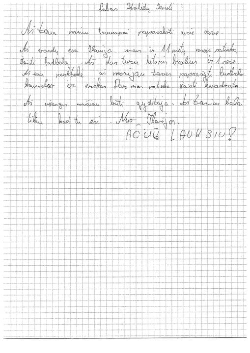 Vaikų laiškai ir piešiniai Kalėdų Seneliui