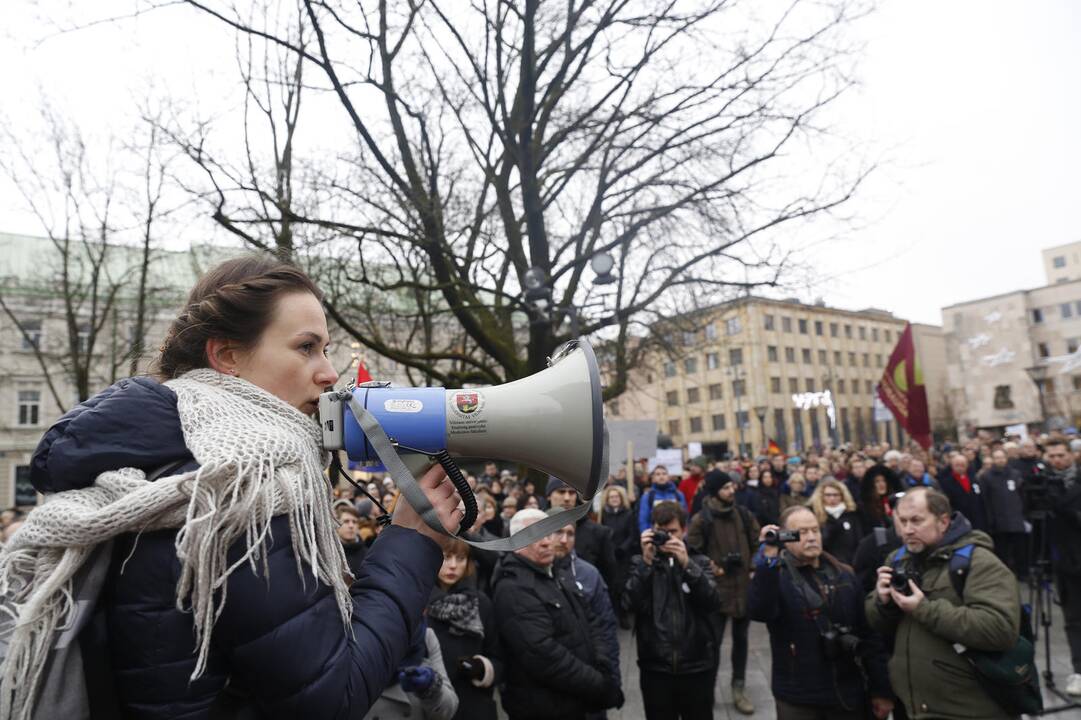 Medikų protesto akcija Vilniuje