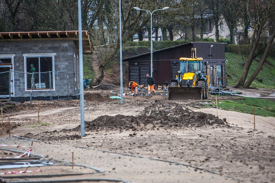 Panemunės paplūdimio įrengimo darbai