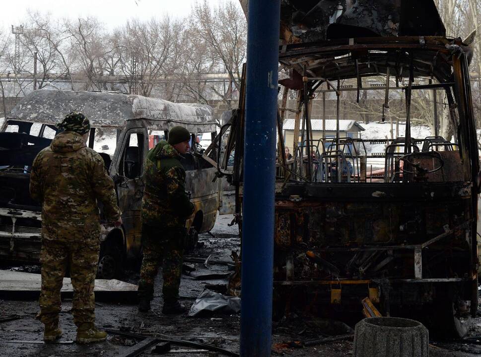 Karo taikinys Donecke – autobusų stotis