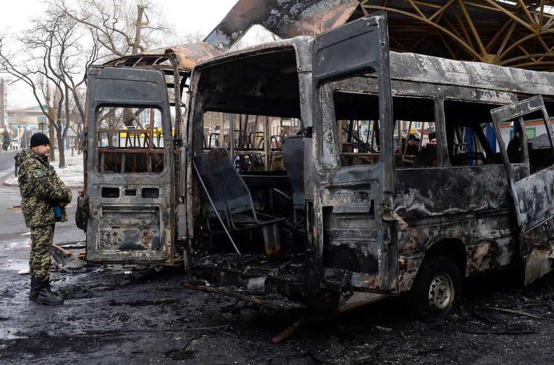 Karo taikinys Donecke – autobusų stotis