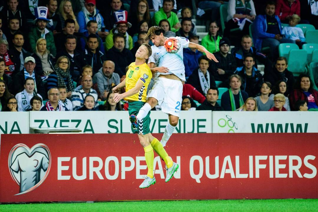 Europos futbolo čempionato atranka: Slovėnija - Lietuva 1:1