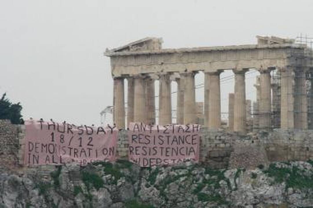 Protestuojantys graikai prašo palaikymo