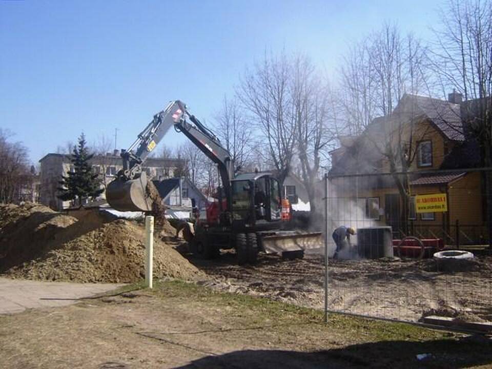 Jūratės gatvėje Palangoje – intensyvūs rekonstrukcijos darbai