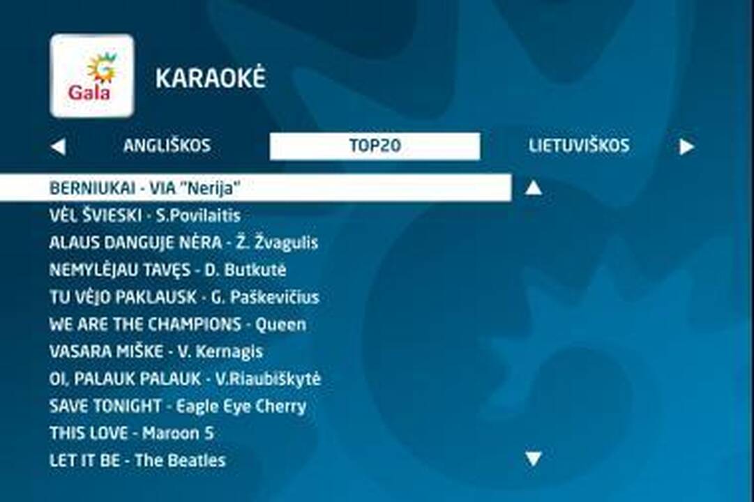 „Gala“ vartotojams – karaokė