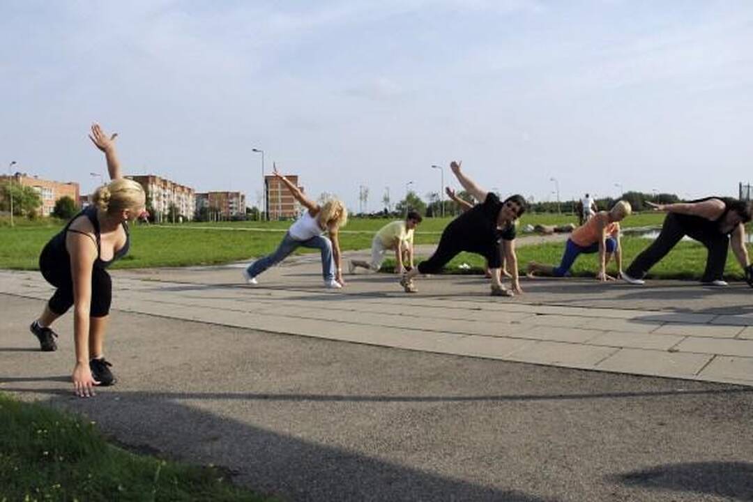 Nemokamoje mankštoje – pavieniai klaipėdiečiai