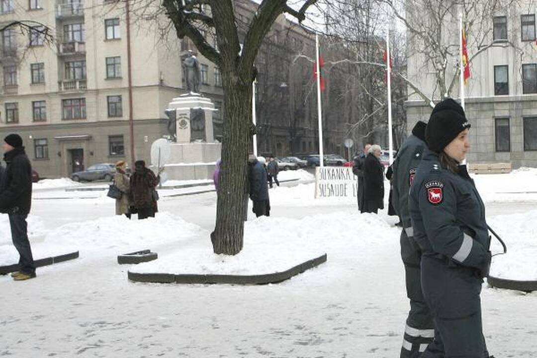 V.Šustausko mitinge - 10 dalyvių ir konservatorių kritika