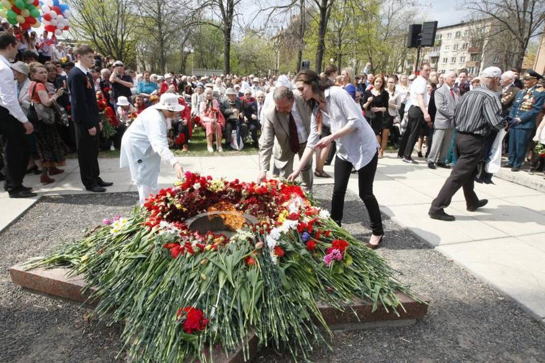 Klaipėdiečiai paminėjo  Pergalės dieną   