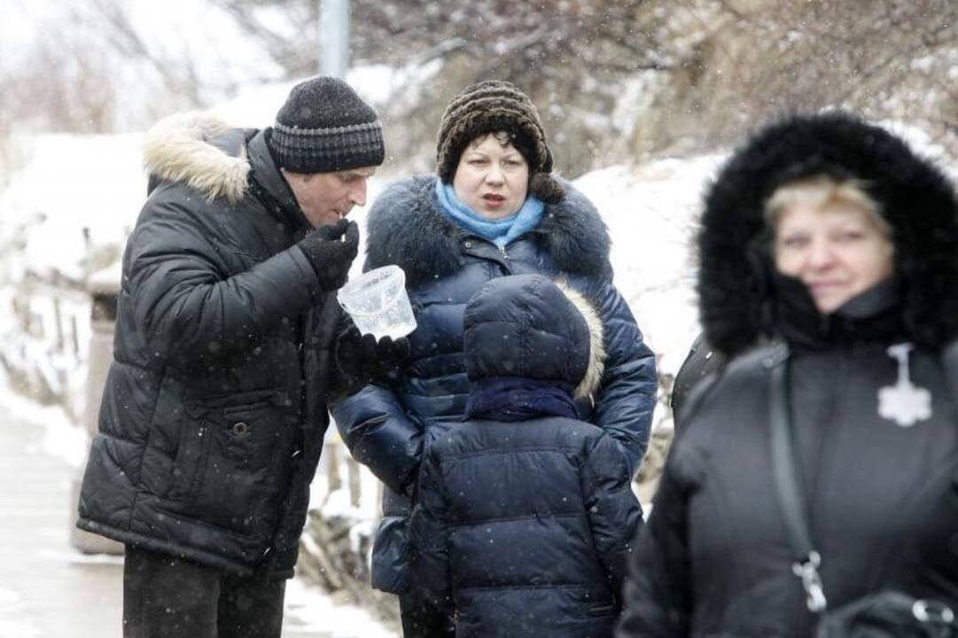 Velykų linksmybėms Palangoje sutrukdė sniegas 