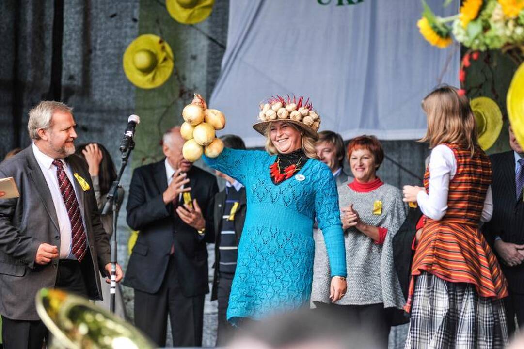 Rudens mugėje – dobilų alus, daržovių kilimai ir šakočio dalybos