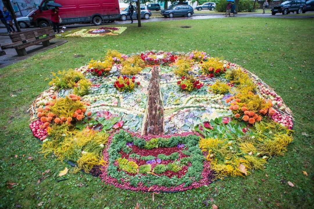 Rudens mugėje – dobilų alus, daržovių kilimai ir šakočio dalybos
