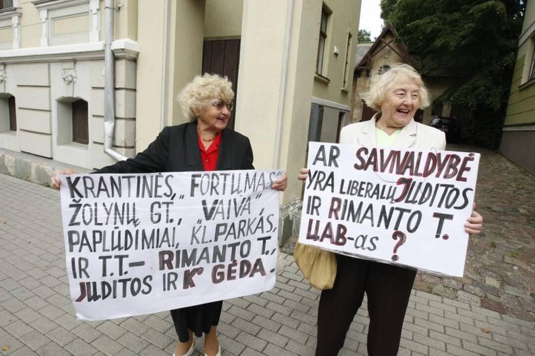Klaipėdiečių pikete – ginčai su policininkais