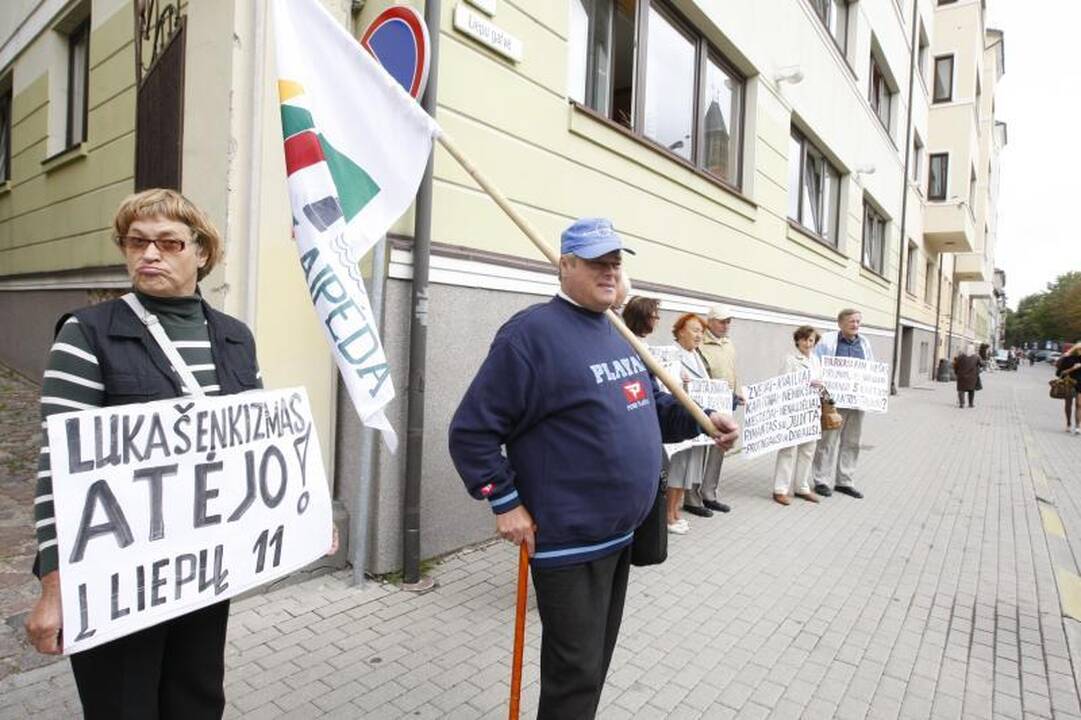 Klaipėdiečių pikete – ginčai su policininkais