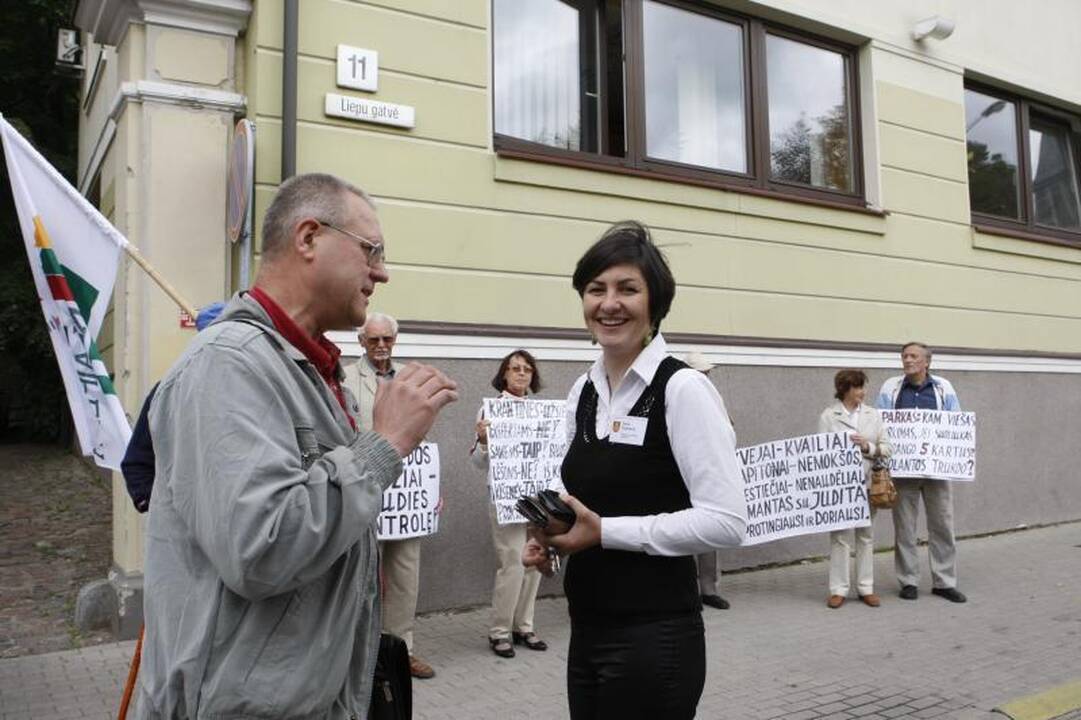 Klaipėdiečių pikete – ginčai su policininkais