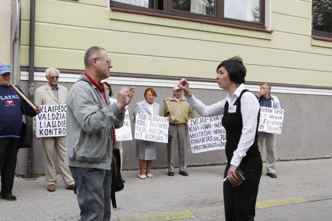Klaipėdiečių pikete – ginčai su policininkais