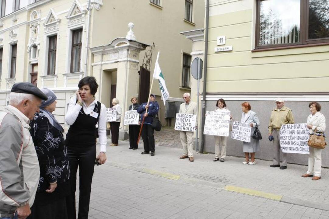 Klaipėdiečių pikete – ginčai su policininkais