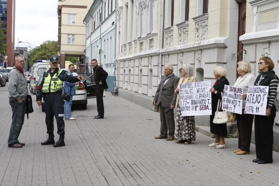 Klaipėdiečių pikete – ginčai su policininkais