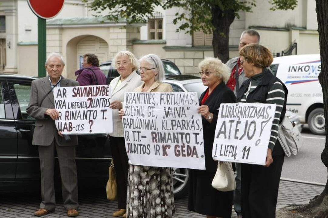 Klaipėdiečių pikete – ginčai su policininkais