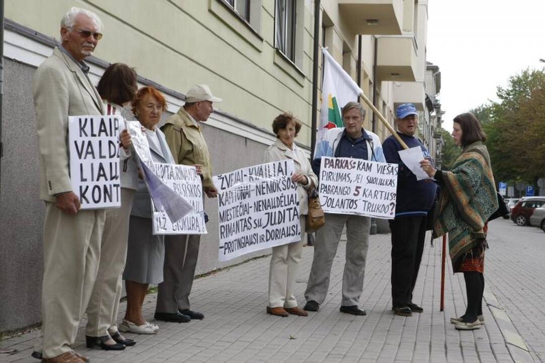 Klaipėdiečių pikete – ginčai su policininkais