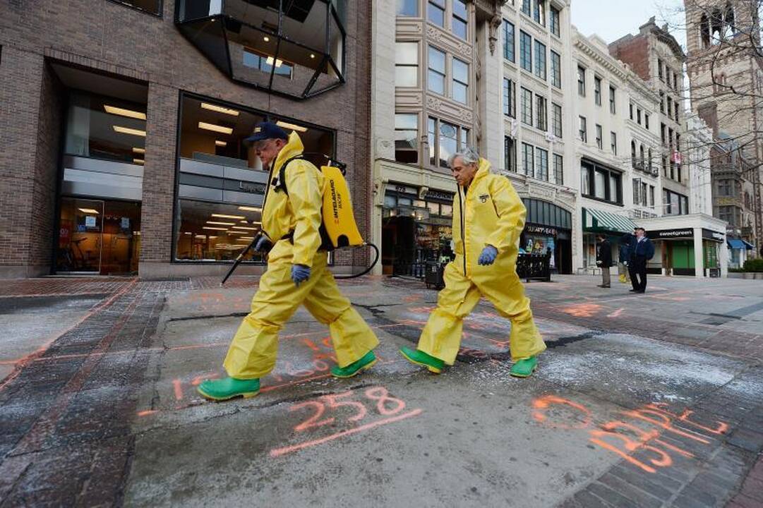 Savaitę po Bostono maratono gyventojai paminėjo tylos minute