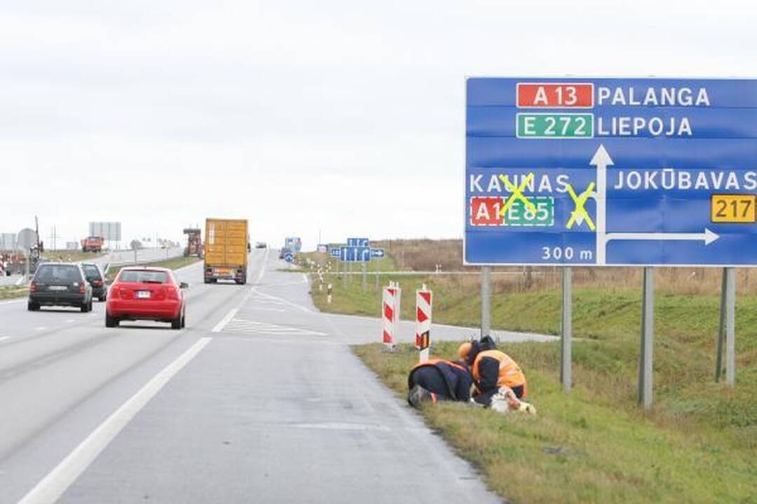 Kelyje į Palangą neliko posūkių į kairę