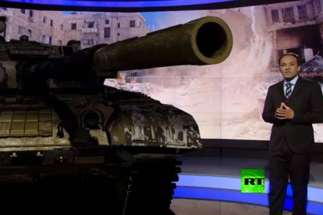 „Russia Today“ studijoje – tankas ir lėktuvai (V. Putinui patiko)