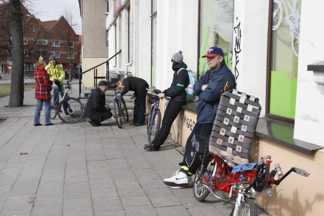 Klaipėdiečiai skubėjo ženklinti savo dviračių