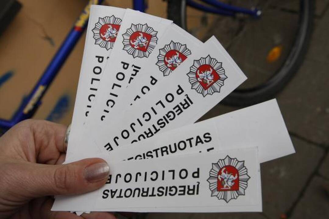 Klaipėdiečiai skubėjo ženklinti savo dviračių