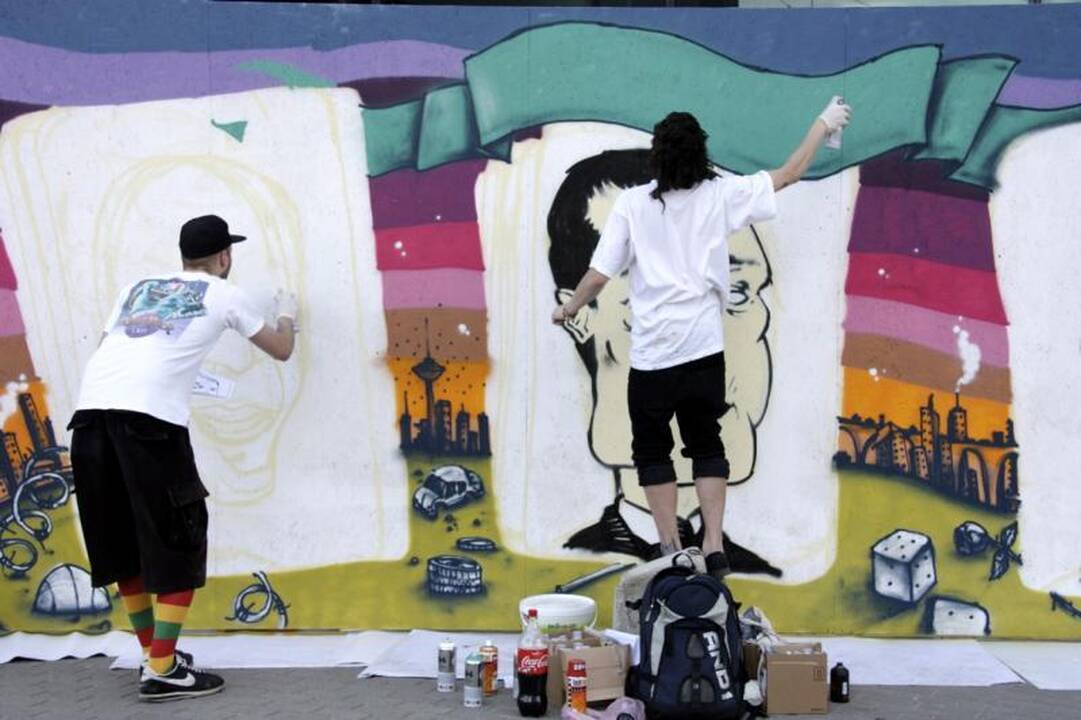 Graffiti piešinyje K.Kemzūra virto mafijos šeimos galva