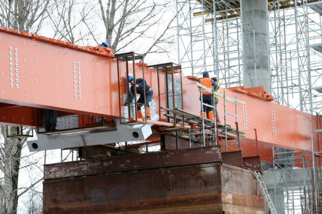 Dėl šalčio statybų darbai vyksta lėčiau