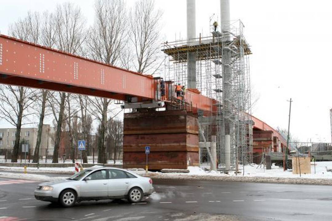 Dėl šalčio statybų darbai vyksta lėčiau