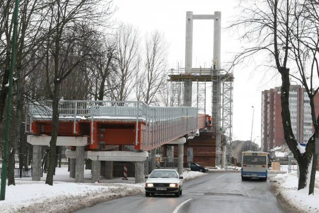 Dėl šalčio statybų darbai vyksta lėčiau