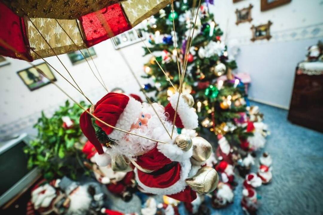 Kaunietės namuose gyvena 100 Kalėdų senelių