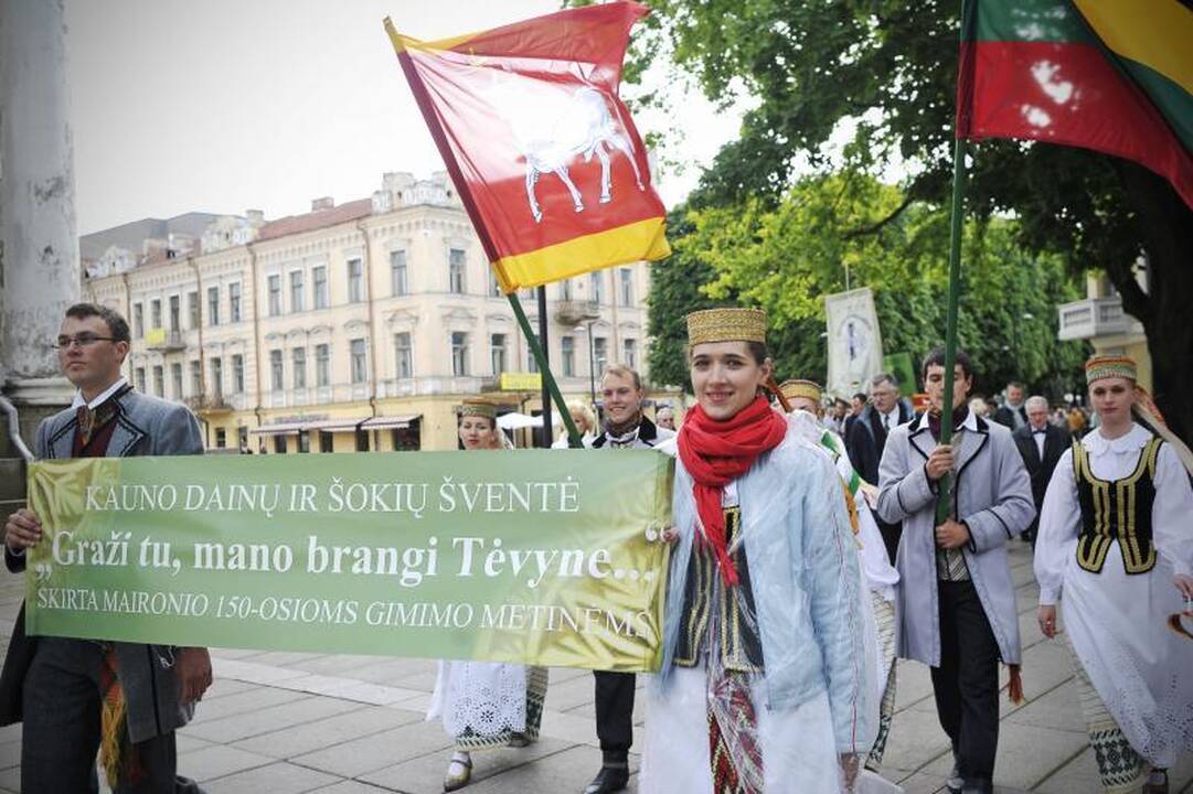 Kaune nuaidėjo pirmieji Dainų šventės akordai